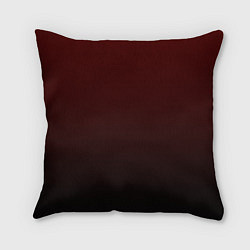 Подушка квадратная Градиент бордово-чёрный, цвет: 3D-принт