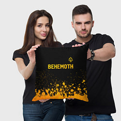 Подушка квадратная Behemoth - gold gradient: символ сверху, цвет: 3D-принт — фото 2