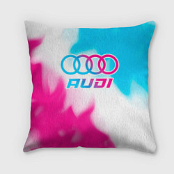 Подушка квадратная Audi neon gradient style, цвет: 3D-принт