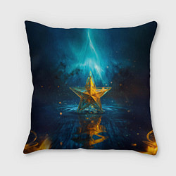 Подушка квадратная Звезда на воде ночь, цвет: 3D-принт