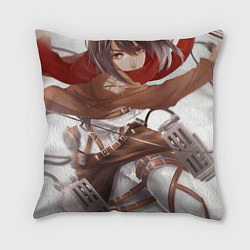 Подушка квадратная Атака Титанов Mikasa Ackerman, цвет: 3D-принт