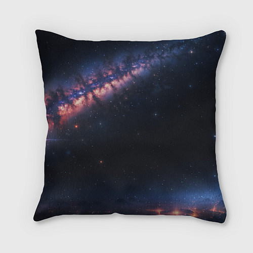 Подушка квадратная Млечный путь в звездном небе / 3D-принт – фото 2