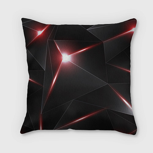 Подушка квадратная Baldurs Gate 3 logo black red / 3D-принт – фото 2