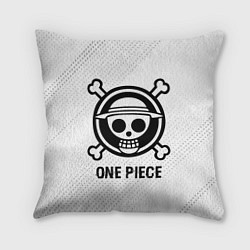 Подушка квадратная One Piece glitch на светлом фоне, цвет: 3D-принт