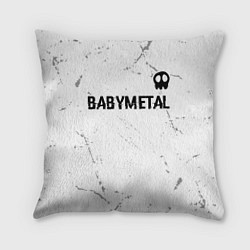 Подушка квадратная Babymetal glitch на светлом фоне: символ сверху, цвет: 3D-принт