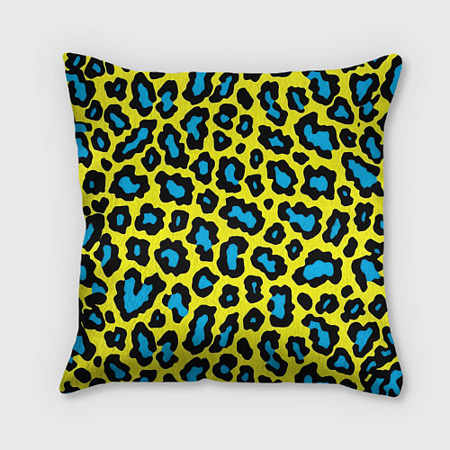 Подушка квадратная Кислотный леопард паттерн / 3D-принт – фото 2