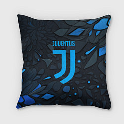 Подушка квадратная Juventus blue logo, цвет: 3D-принт