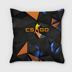 Подушка квадратная CSGO orange style, цвет: 3D-принт