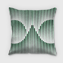 Подушка квадратная Зеленый геометрический круглый узор, цвет: 3D-принт