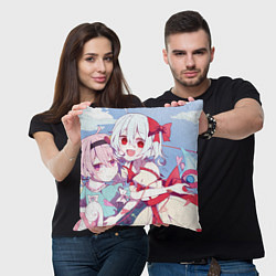 Подушка квадратная Touhou Project Ремилия Скарлет и Сатори Комейдзи, цвет: 3D-принт — фото 2