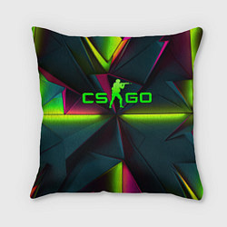 Подушка квадратная CS GO green neon