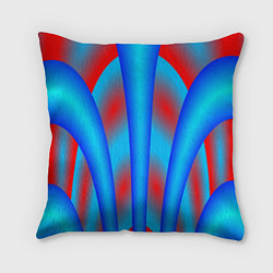 Подушка квадратная Сине-красные, цвет: 3D-принт