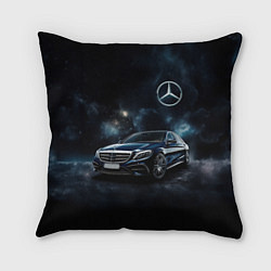 Подушка квадратная Mercedes Benz galaxy, цвет: 3D-принт