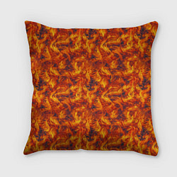 Подушка квадратная Огненный узор, цвет: 3D-принт