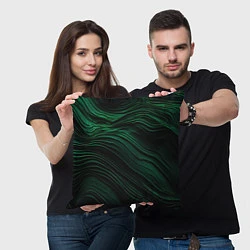 Подушка квадратная Dark green texture, цвет: 3D-принт — фото 2