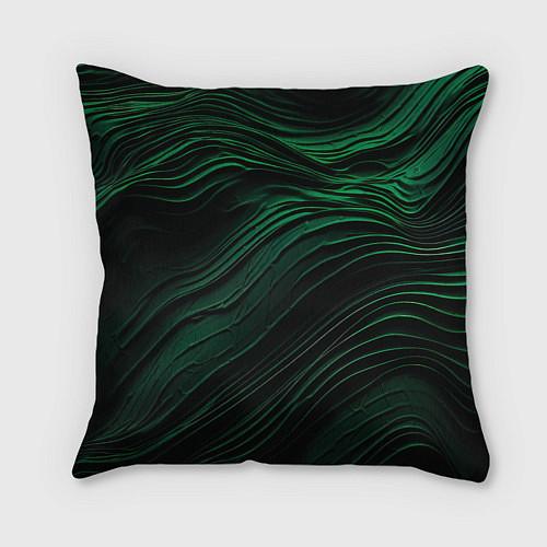Подушка квадратная Dark green texture / 3D-принт – фото 2