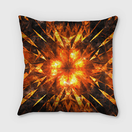 Подушка квадратная Fire abstract / 3D-принт – фото 2