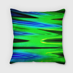 Подушка квадратная Green blut geometry, цвет: 3D-принт