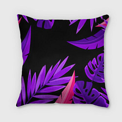 Подушка квадратная Floral composition - neon, цвет: 3D-принт