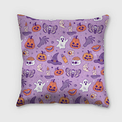 Подушка квадратная Halloween pattern арт, цвет: 3D-принт