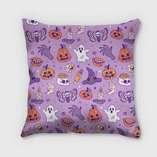 Подушка квадратная Halloween pattern арт / 3D-принт – фото 2