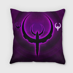 Подушка квадратная Quake фиолетовый, цвет: 3D-принт