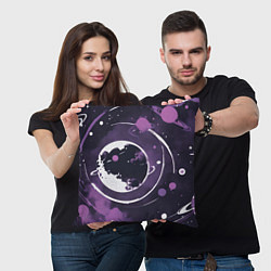 Подушка квадратная Фиолетовый космос - нейросеть, цвет: 3D-принт — фото 2