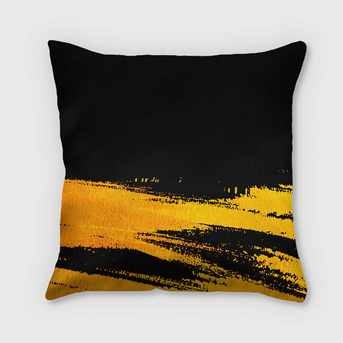 Подушка квадратная Skillet - gold gradient: символ сверху / 3D-принт – фото 2