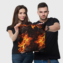 Подушка квадратная Fire style, цвет: 3D-принт — фото 2