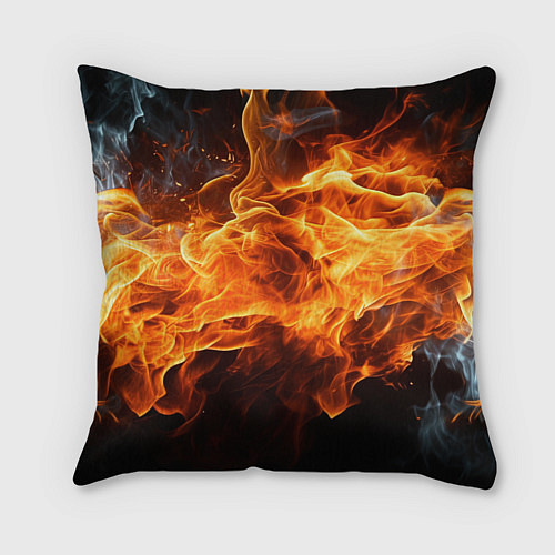 Подушка квадратная Black fire style / 3D-принт – фото 2