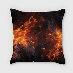 Подушка квадратная Огонь и искры, цвет: 3D-принт