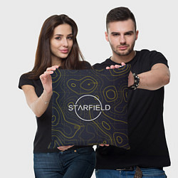 Подушка квадратная Starfield марс dark, цвет: 3D-принт — фото 2