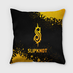 Подушка квадратная Slipknot - gold gradient, цвет: 3D-принт