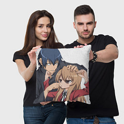 Подушка квадратная Toradora Тайга Рюдзи, цвет: 3D-принт — фото 2