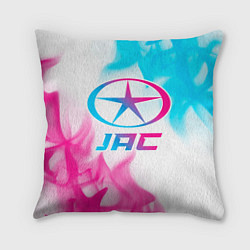 Подушка квадратная JAC neon gradient style, цвет: 3D-принт