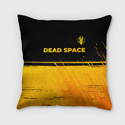 Подушка квадратная Dead Space - gold gradient посередине, цвет: 3D-принт