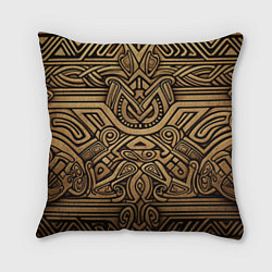 Подушка квадратная Орнамент в стиле викингов, цвет: 3D-принт
