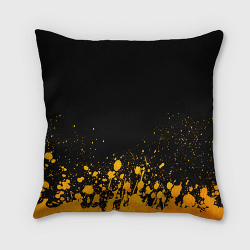 Подушка квадратная Ford - gold gradient посередине / 3D-принт – фото 2