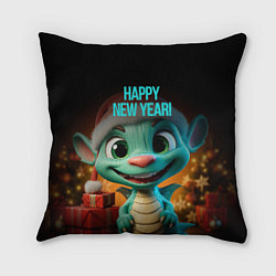 Подушка квадратная Happy new year green dragon, цвет: 3D-принт