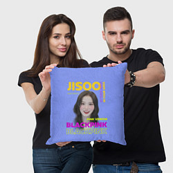 Подушка квадратная Jisoo - певица из музыкальной группы Blackpink, цвет: 3D-принт — фото 2