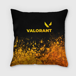 Подушка квадратная Valorant - gold gradient посередине, цвет: 3D-принт