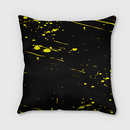 Подушка квадратная Borussia yellow splash / 3D-принт – фото 2
