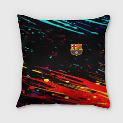 Подушка квадратная Barcelona краски, цвет: 3D-принт