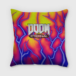 Подушка квадратная Doom eternal srotm shadow, цвет: 3D-принт