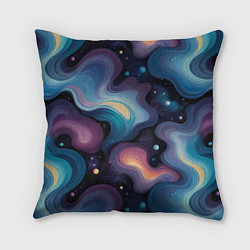 Подушка квадратная Космические волны и звездная пыль, цвет: 3D-принт