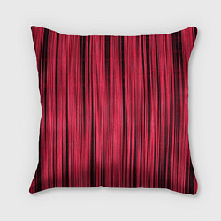 Подушка квадратная Абстрактные полосы розовые, цвет: 3D-принт
