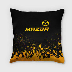 Подушка квадратная Mazda - gold gradient посередине, цвет: 3D-принт