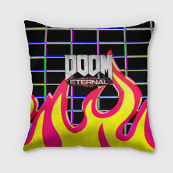 Подушка квадратная Doom Eternal retro game, цвет: 3D-принт