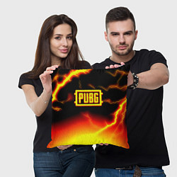 Подушка квадратная PUBG огненный шторм из молний, цвет: 3D-принт — фото 2