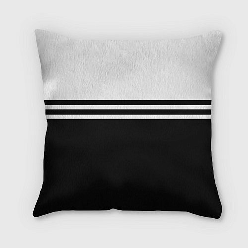 Подушка квадратная Ливерпуль - черно-белый / 3D-принт – фото 2